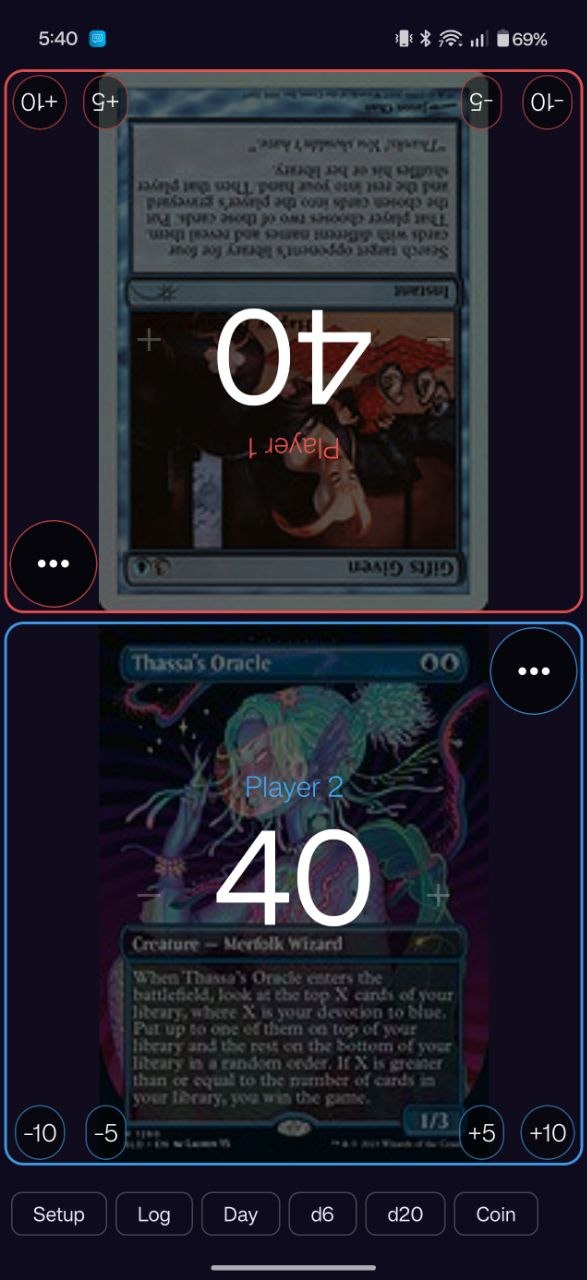 Life counter in play