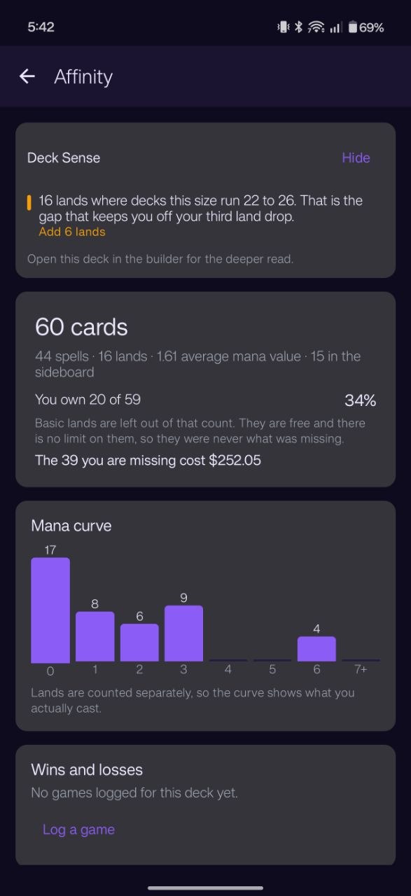 Deck Sense land warning